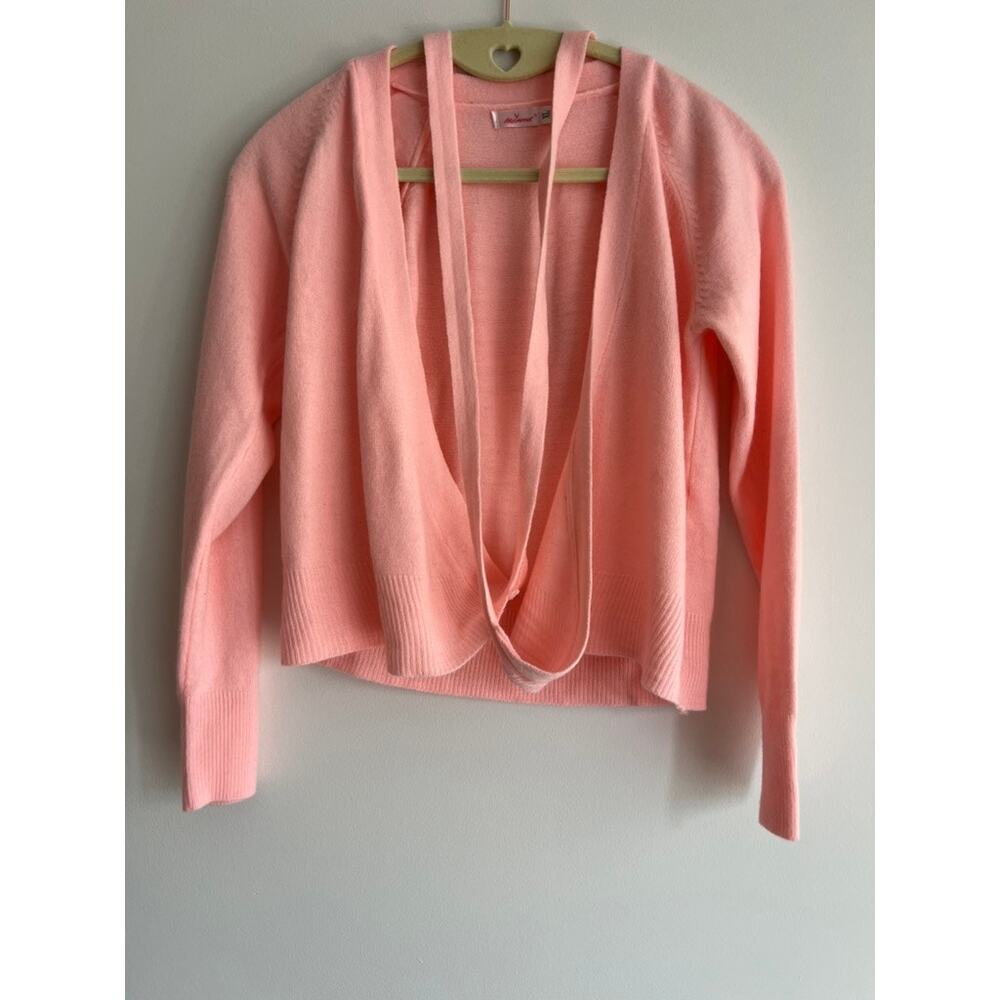 Mdnmd Cotton Blend Pink Ballet Tie Wrap Top Knit Sweater Coquette (Girl XL)